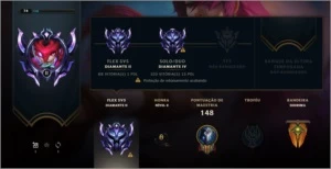 CONTA DIAMANTE 2 FLEX D4 SOLOQ - League of Legends LOL