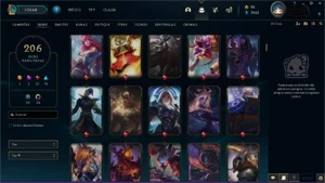 Conta lol diamante 4 todos champs 206 skins - League of Legends