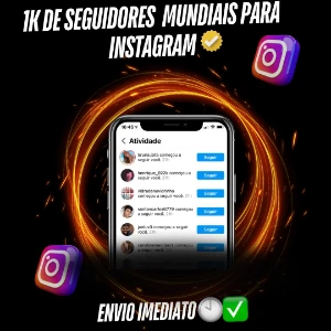 1 Mil seguidores Instagram ( 365 de reposição automática) - Redes Sociais