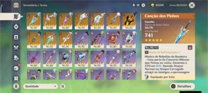 CONTA GENSHIN COM 20 PERSONAGENS T5 E 10 ARMAS T5 - Genshin Impact