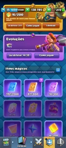>> Clash Royale| 4 Evos | 2 Heróis