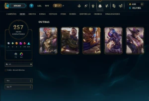 Prata 2 com TODOS os Champs e 257 Skins ( JG / SUP / MID ) - League of Legends LOL