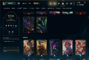 Esmeralda 3 com TODOS os champs e 259 Skins + 10 Vitoriosas - League of Legends LOL