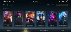  CONTA WILD RIFT - Ex diamante / 34 skins - League of Legends: Wild Rift LOL WR