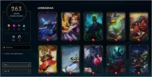 Conta League Of Legends com 263 Skins LOL
