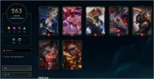 Conta League Of Legends com 263 Skins LOL