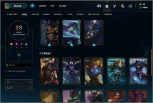 Conta bronze 1 com 28 skins e 94 champs - League of Legends LOL