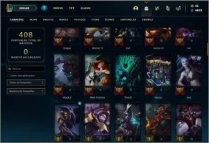 Conta bronze 1 com 28 skins e 94 champs - League of Legends LOL