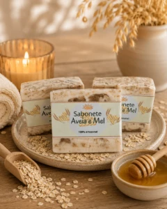 Sabonete Artesanal de Aveia e Mel