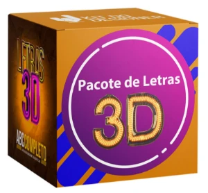 Pack exclusivo com letras e números 3D - Outros