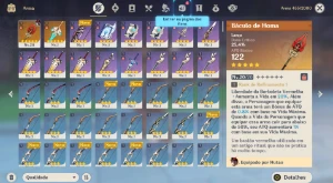 AR25 - Hutao + Homa (BIS) + Espada Celestial + 16 tiros - Genshin Impact