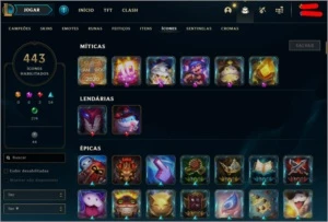 Conta League of Legends 270+ skins todos champs LOL