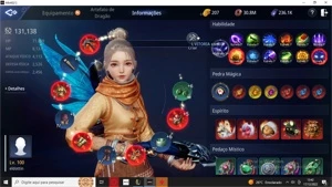arqueira lv 102, 139k de poder,4 pedra lendaria,8 pet vermel - MIR4