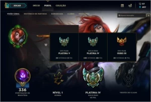 CONTA LVL 144, ELO PLATINA, 72 SKINS - League of Legends LOL