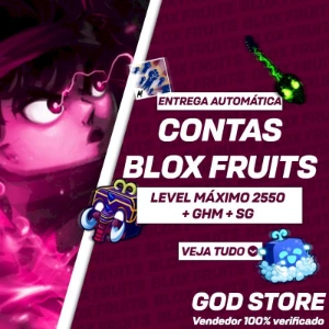 Roblox 👊Contas Blox Fruits Lvl Max Godhuman + Sg🎸