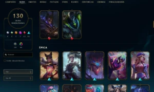 Conta Lol - Full Acesso - Lv 260 + 130 Skins - League of Legends