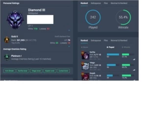 Conta D3 56% wr - League of Legends LOL
