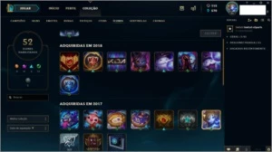 conta league of legends skin vitoriosa Graves e Oriana LOL
