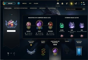Conta prata 3 com 141 Champs e 163 Skins + 1 Prestigio - League of Legends LOL