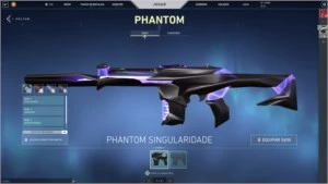 conta valorant com phantom singularidade e karambit sublime