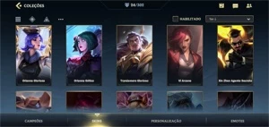 Conta Wild Rift 24 Skins - League of Legends: Wild Rift LOL WR