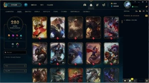 Conta LoL D1 (Borda Mestre) S6 Unranked S11 280 skins - League of Legends