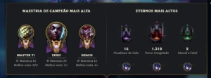 Conta LoL Mestre Top 202 PdL 56% WR Top 1 Ekko Br - League of Legends