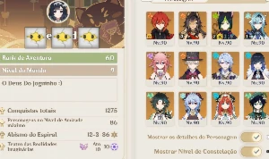 AC Genshin Day 1 com quase todos os personagens T5 limitados - Genshin Impact