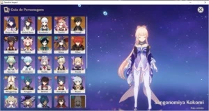 Baal, Ayaka, Mona C1, Venti, Zhongli e 2 armas T5 + 80 tiros - Genshin Impact