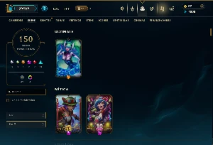 Ferro 1 com 150 Champs e 150 Skins ( ADC / MID / TOP ) - League of Legends LOL