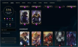 Conta League of Legends 376 Skins LOL