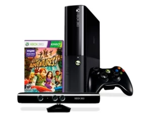 Xbox 360 4GB+Kinect Sensor+Game Kinect Adventures+Controle