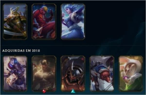 Conta de LeagueOfLegends 79 Champs e 40 skins gold4 - League of Legends LOL