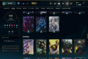 Unranked com TODOS os Champs e 99 Skins ( ADC / SUP / JG ) - League of Legends LOL