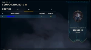 Conta Bronze League of Legends LOL