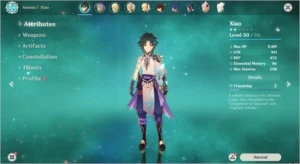Conta Genshin (AR:32) - Xiao, Lost Prayer - Genshin Impact