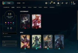 Conta ouro 4 com 46 Champs e 10 Skins (SERVIDOR DA EUROPA) - League of Legends LOL