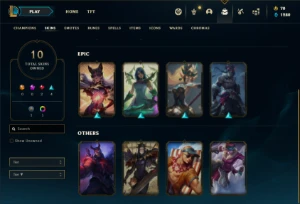 Conta ouro 4 com 46 Champs e 10 Skins (SERVIDOR DA EUROPA) - League of Legends LOL