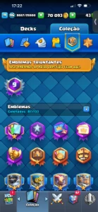 Conta clash Royale, nível 14 com 9 anos de jogo