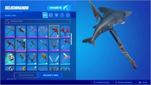 CONTA FORTNITE 150 SKINS E 94 PICARETAS