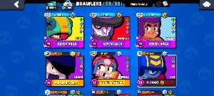 Conta 69 brawlers com passe do brock - Brawl Stars