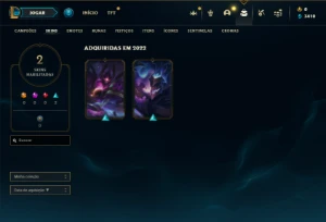 Platina 4 com 26 Champs e 2 Skins + 20 Espolios - League of Legends LOL