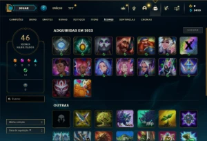 Platina 4 com 26 Champs e 2 Skins + 20 Espolios - League of Legends LOL