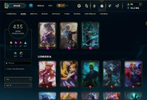 Platina 2 com TODOS os champs e 435 Skins ( ADC / MID ) - League of Legends LOL