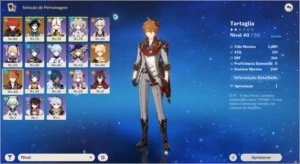 Genshim Impact Ar46 ( Dilluc, Venti, Childe, Arma 5*) - Genshin Impact