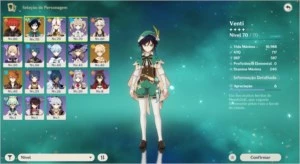 Genshim Impact Ar46 ( Dilluc, Venti, Childe, Arma 5*) - Genshin Impact