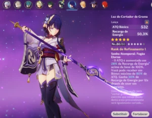 Conta Genshin Ar 55 Com 10 Personagens 5 + Conta Honkai 3 P5 - Genshin Impact