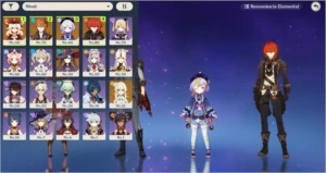 Genshin Impact AR44,5x5* Diluc + Qiqi + Klee + Childe + Mona