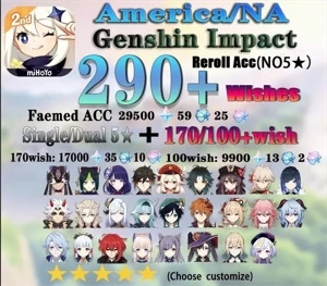 ✨ Anúncio Dinâmico Genshin - Contas c/ 300+ TIROS ✨ - Genshin Impact