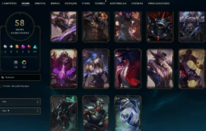 lol Esmeralda, 58 Skins,6 Lendária, 1 Mítica, Lvl 174,27K Ea - League of Legends
